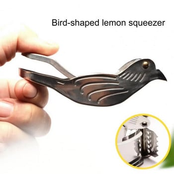 1 PC Bird Lemon Wedge Squeezer Антикорозионна ръчна преса Портокалова сокоизстисквачка Ръчна преносима метална сокоизстисквачка за цитрусови плодове Неръждаема стомана