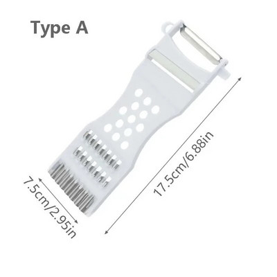 Daržovių skustukas Daugiafunkcinis subraižytų bulvių skustukas Nešiojamas česnakų morkų trintuvas Vaisių agurkų pjaustyklė Virtuvės priedai