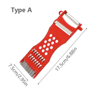 Daržovių skustukas Daugiafunkcinis subraižytų bulvių skustukas Nešiojamas česnakų morkų trintuvas Vaisių agurkų pjaustyklė Virtuvės priedai