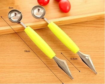 1PC Creative Fruit Carving Knife Watermelon Baller Ice Cream Dig Ball Scoop Spoon Baller Diy Assorted Cold Dishes Tool