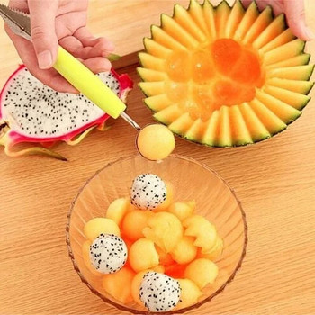 1 τεμ. Δημιουργικό μαχαίρι για σκάλισμα φρούτων Καρπούζι Baller Ice Cream Dig Ball Scoop Spoon Baller Diy Διάφορα κρύα πιάτα
