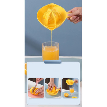 WORTHBUY Пластмасова лимоноизстисквачка Ръчна сокоизстисквачка за лимон Кухненски инструменти Преносима ръчна преса за плодове Домакински портокалов Експримидор