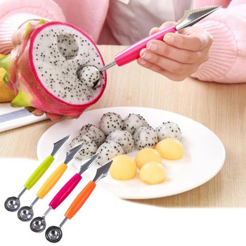 Κουτάλι για σκάψιμο φρούτων και μαχαίρι σκαλίσματος διπλής χρήσης Εργαλείο DIY Πιάτα Καρπούζι Καρπούζι Φρούτα σκάλισμα Μαχαίρι Κόφτης Gadge