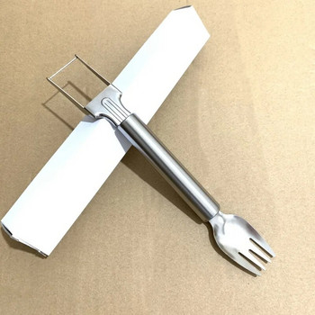 2 в 1 преносима вилица за рязане на диня Многофункционална машина за рязане на диня нож от неръждаема стомана Кухненска вилица за рязане на плодове