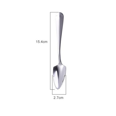 Nerūdijančio plieno kivi mango šaukštas dantytais kraštais purvo grandikliai Vaisių grandymo purvo pjaustymo įrankis kūdikių maisto kombainas Virtuvės reikmenys