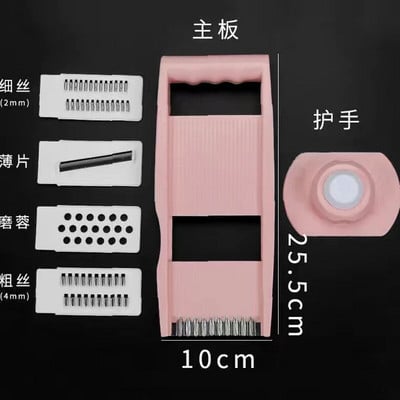 Burgonya aprítógép Szeletelő aprító Zöldség aprító Otthoni Konyha Multifunkcionális Retekkaparó Durva gyalu