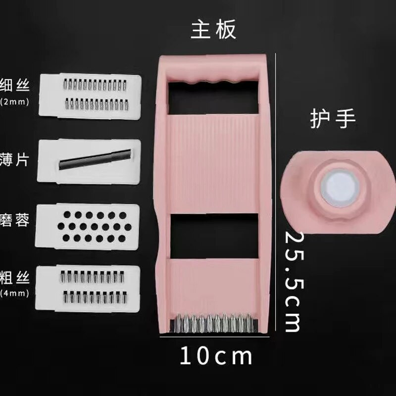 Burgonya aprítógép Szeletelő aprító Zöldség aprító Otthoni Konyha Multifunkcionális Retekkaparó Durva gyalu