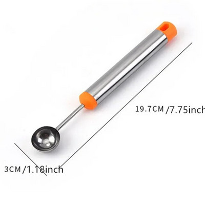 Lopta od dinje i lubenice Žlica za voće Žlica za sladoled Sorbet od nehrđajućeg čelika Alat za kuhanje Tanjur s voćem Kuhinjski pribor