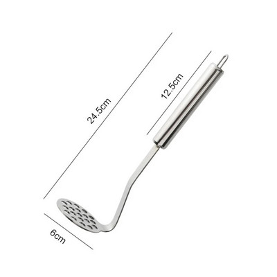 Mașină de zdrobire de cartofi din oțel inoxidabil, dovleac, banane, zdrobitor de alimente, mașină manuală de presare a noroiului, mașină de tocat usturoi, ustensile de bucătărie