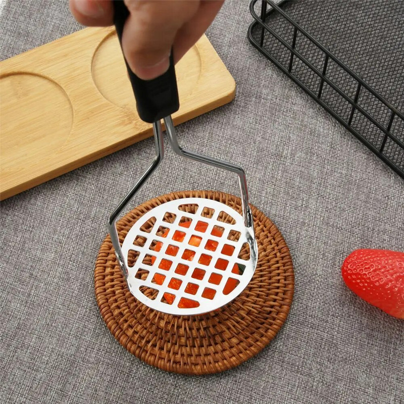 Ανοξείδωτος χάλυβας πατάτας πατάτας πουρές πουρές Ricer Juice maker Potato Pusher Λείος πουρέ πατάτας Θραυστήρας φρούτων Εργαλεία κουζίνας