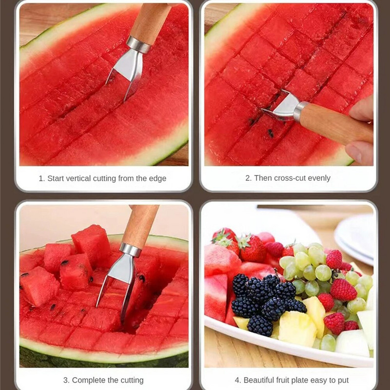 1 vnt Arbūzų ledų kasimo rutulinis šaukštas nerūdijančio plieno arbūzas melionas vaisių drožyba peiliu pjaustytuvu virtuvės prietaisai