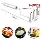 1 ~ 5 bucăți instrument de tăiat pentru zdrobitor de cartofi Concasor pentru presă de cartofi din oțel inoxidabil Ustensile pentru zdrobire de cartofi dulci Pusher pentru piure lat