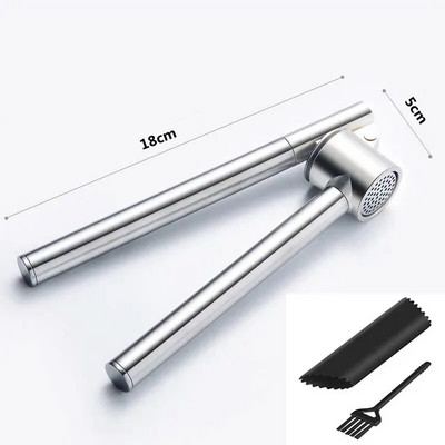 304 Roostevabast terasest küüslaugupress Tööriistad Eemaldatav Koorimine Küüslaugu lihvimine Viilutaja Hakkija Komplekt Toiduvalmistamisvidinad Köögitarvikud