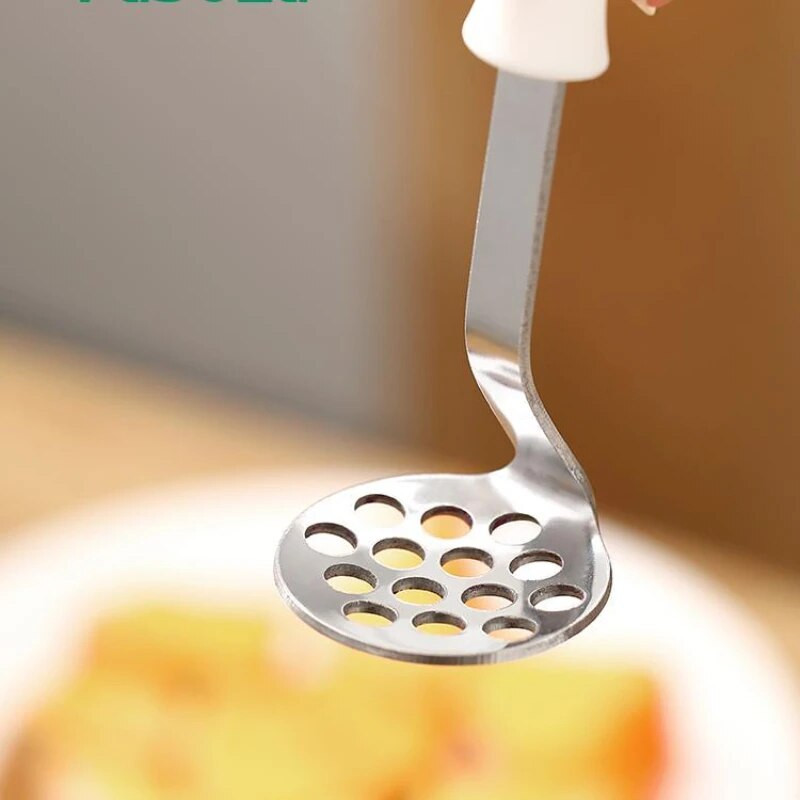 Presă de piure de cartofi din oțel inoxidabil, manuală de uz casnic, alimente pentru copii, mașină de zdrobire de ouă de avocado, unelte de gătit, accesorii și accesorii de bucătărie