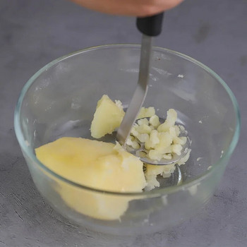 Преса за картофи от неръждаема стомана Ръчни преси за чесън Плодове Зеленчуци под налягане Ръчна рижница Пюре Машина за сок Кухненски аксесоари
