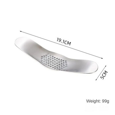 1 vnt virtuvės įtaisas, lenktas česnako presas, nerūdijančio plieno daugiafunkcis rankinis česnako skiltelės, virtuvės česnako preso įrankis