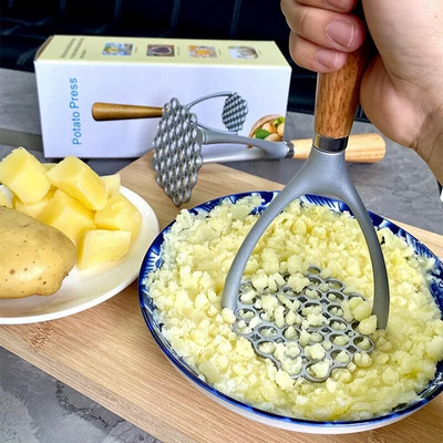 Cartofi Presiunea Noroiului Mâner Lemn Masina Cartofi Ricer Fructe Legume Unelte Articole de Bucătărie Accesorii