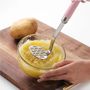 1 τεμ. από ανοξείδωτο χάλυβα Πρεσαριστό ατσάλι πατάτας πατάτας θρυμματιστής τροφίμων Pumpkin Manual Mud Pressing Ricer Puree Juice Maker Εργαλεία κουζίνας φρούτων