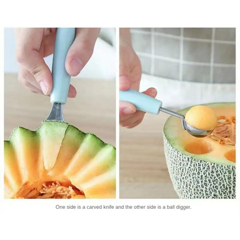 Lingurita pentru inghetata Multifunctional Otel inoxidabil+ Bar de bucatarie Lingura multifunctionala de sapat Usor de curatat 20g Ustensile de bucatarie Durabile