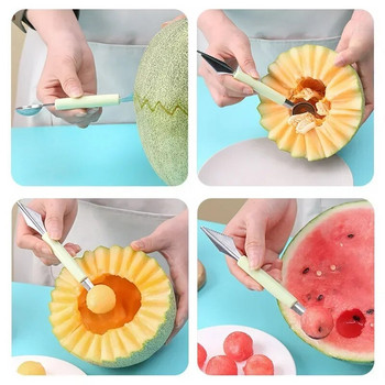 Εργαλεία κουζίνας Παγωτό Dig Ball Scoop Κουτάλι από ανοξείδωτο ατσάλι Καρπούζι μάνγκο Φρούτα σκάλισμα Μαχαίρι DIY Παγωτομηχανή Αρχική