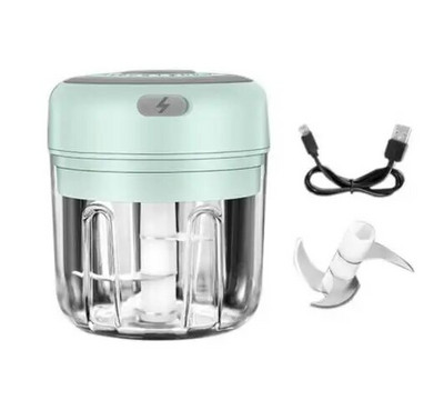 100/250mL Electric Mini Chopper Επαναφορτιζόμενη Μικρή Κουζινομηχανή για Πουρέ Σκόρδου Κρεμμύδι Βότανα Λαχανικών Ginger Fruit Blender