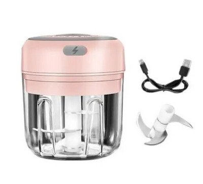 100/250mL Electric Mini Chopper Επαναφορτιζόμενη Μικρή Κουζινομηχανή για Πουρέ Σκόρδου Κρεμμύδι Βότανα Λαχανικών Ginger Fruit Blender