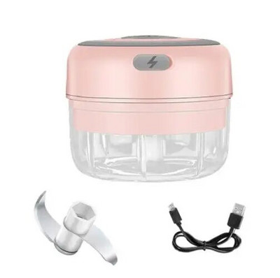 100/250mL Electric Mini Chopper Επαναφορτιζόμενη Μικρή Κουζινομηχανή για Πουρέ Σκόρδου Κρεμμύδι Βότανα Λαχανικών Ginger Fruit Blender