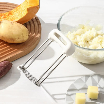 Ръчно пресована машина за картофи от неръждаема стомана Ренде за печене на картофи Инструмент за трошачка за картофи Аксесоари за готвене, Кухня Полезни джаджи