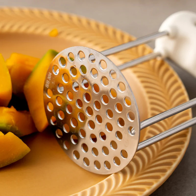 Rozsdamentes acél kézi préselt burgonyanyomó banánsütő reszelő burgonyadaráló szerszám főzési kellékek, konyhai hasznos eszközök