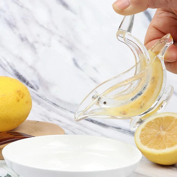 1PC Акрилна сокоизстисквачка за лимони, ръчна сокоизстисквачка за лимони, форма на птица, ръчна портокалова сокоизстисквачка за цитрусови плодове Кухненски инструменти