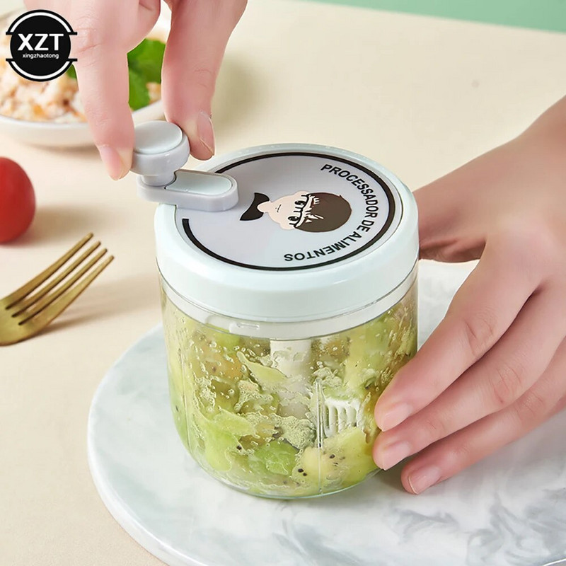 Mini ručna sjeckalica za češnjak Mlin za mljevenje mesa Stroj za gnječenje češnjaka Čvrsti, izdržljivi zgnječeni đumbir, drobilica za povrće Kuhinjski alat