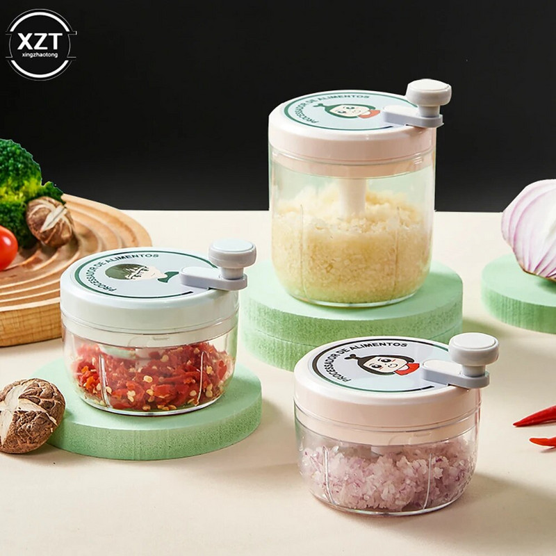Mini ručna sjeckalica za češnjak Mlin za mljevenje mesa Stroj za gnječenje češnjaka Čvrsti, izdržljivi zgnječeni đumbir, drobilica za povrće Kuhinjski alat