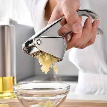 Εγχειρίδιο ανοξείδωτης πρέσας σκόρδου Garlic Pounder Οικιακή βάση για πάστα σκόρδου Αποφλοιωμένο σκόρδο (1 τεμ.)