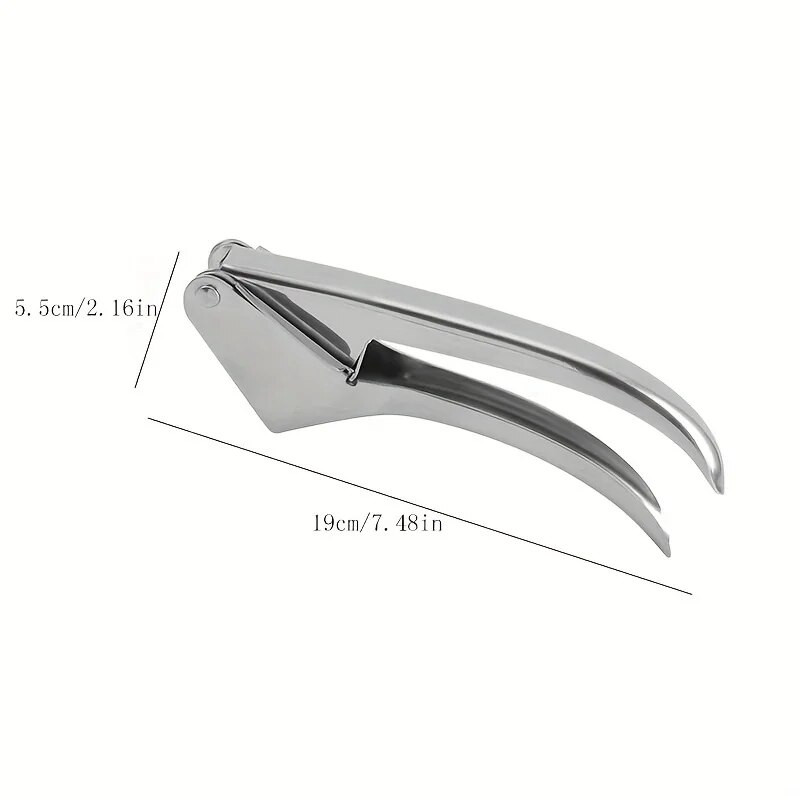 Presă de usturoi din oțel inoxidabil Tocător manual de usturoi Suport pentru pastă de usturoi de uz casnic Usturoi decojit (1buc)