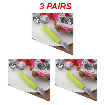 1 ~ 4 PORŲ Arbūzinis šaukštas Patogus rankenos krepšys Virtuvės įrankiai Vandens raibuliavimo peilis aštrių ašmenų dydis: 18,5 * 2 cm