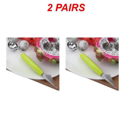 1 ~ 4 PORŲ Arbūzinis šaukštas Patogus rankenos krepšys Virtuvės įrankiai Vandens raibuliavimo peilis aštrių ašmenų dydis: 18,5 * 2 cm