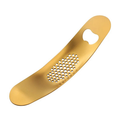 Concasor pentru presă de usturoi din oțel inoxidabil auriu 2 în 1 Unelte de gătit Gadget-uri de bucătărie Deschizător de sticle din metal pentru acasă чеснокодавка Пивной штопор