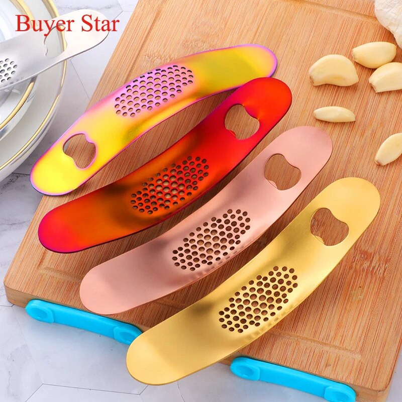 Concasor pentru presă de usturoi din oțel inoxidabil auriu 2 în 1 Unelte de gătit Gadget-uri de bucătărie Deschizător de sticle din metal pentru acasă чеснокодавка Пивной штопор