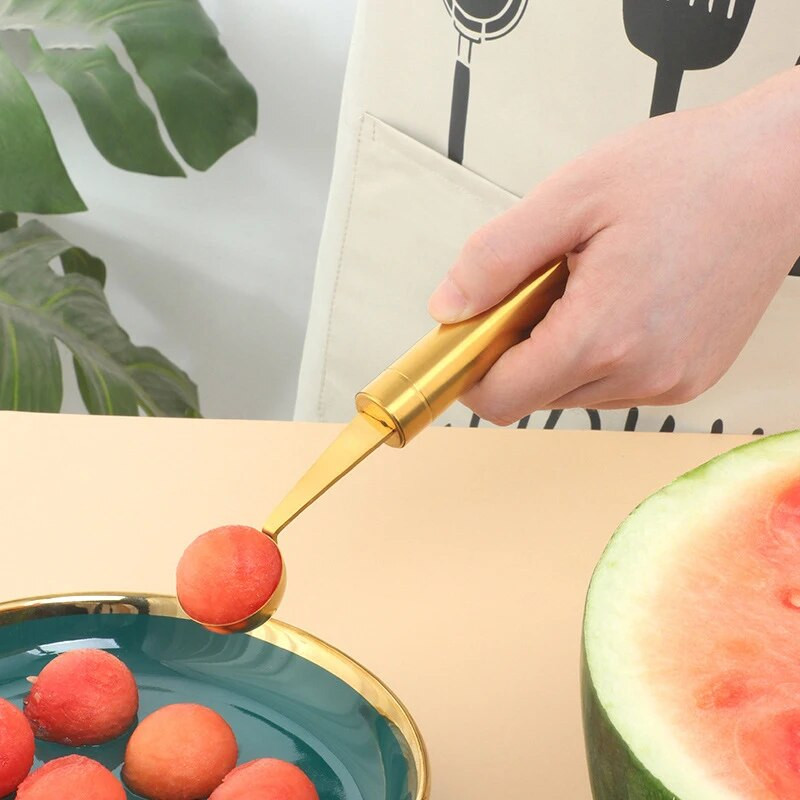 Oțel inoxidabil Pepene Pepene Pepene Pepene Minge Lingură Fructe Lingură Înghețată Sorbet Instrument de gătit Accesorii de bucătărie Gadget-uri