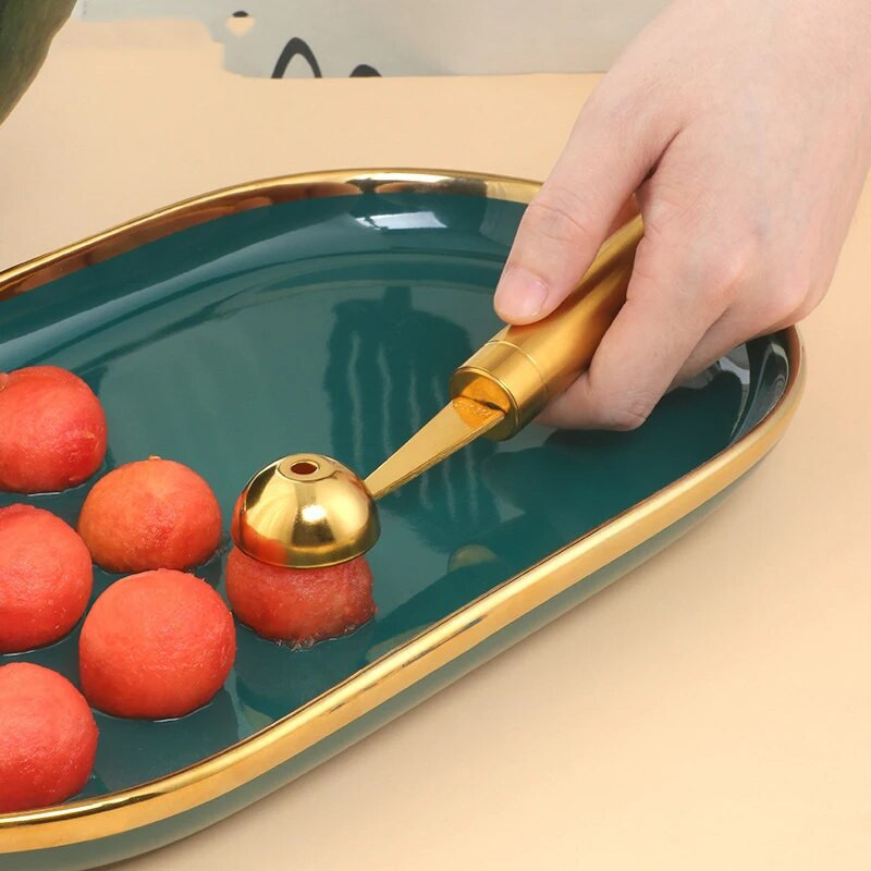 Oțel inoxidabil Pepene Pepene Pepene Pepene Minge Lingură Fructe Lingură Înghețată Sorbet Instrument de gătit Accesorii de bucătărie Gadget-uri