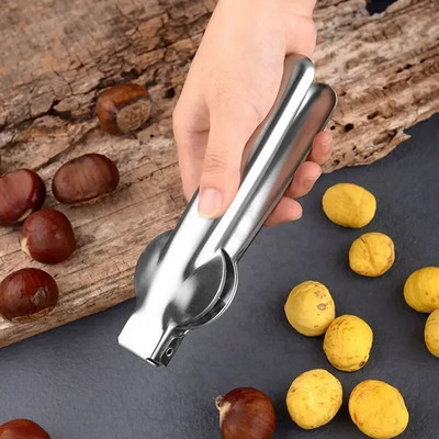 2in1 kastaniavaja masin roostevabast terasest kiirklambriga kreeka pähkli tangid kastani ümbrise lõikur pähklipuruja Shelleri köögitööriist