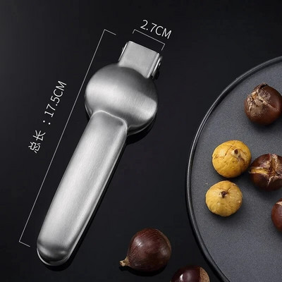 2 σε 1 ανοξείδωτο μηχάνημα γρήγορου ανοίγματος κάστανου Πένσες καρυδιάς με κλιπ κοπτικό ανοιχτήρι καρυδιών κράκερ Sheller Εργαλεία κουζίνας Κροτίδες παξιμαδιών