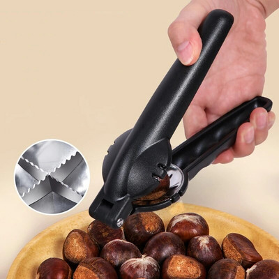Най-новият 2 в 1 Nuts Sheller Chestnut Clip Орехови клещи Home Metal Chestnut Sheller Nut Sheller Nut Cutter Shell Кухненски инструменти 2023