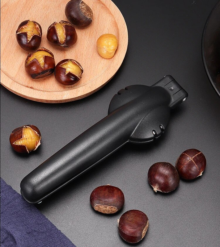 Uusimad 2 in 1 Nuts Sheller Chestnut Clip pähklitangid Avaleht Metallist Chestnut Sheller Nut Avaja Lõikur Koorte eemaldamine Köögitööriistad 2023
