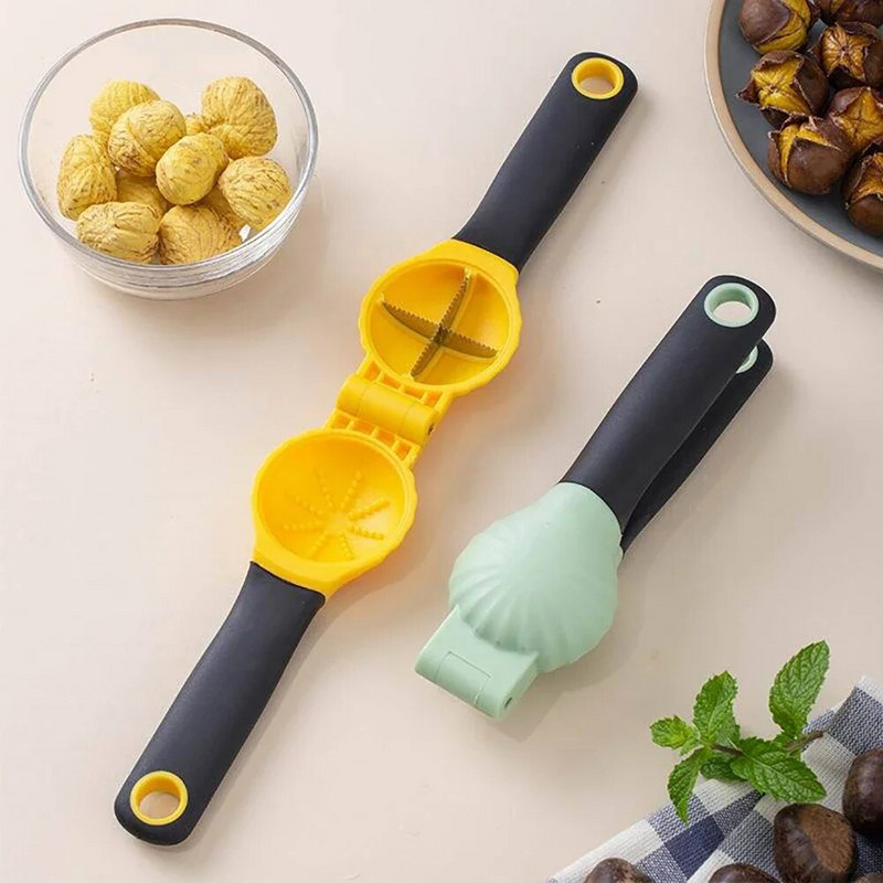 Chestnut Machine 2 in 1 Quick Clip Chestnut opener pins Walnut Chestnut Sheath Cutter Nut Cracker Sheller Αξεσουάρ κουζίνας