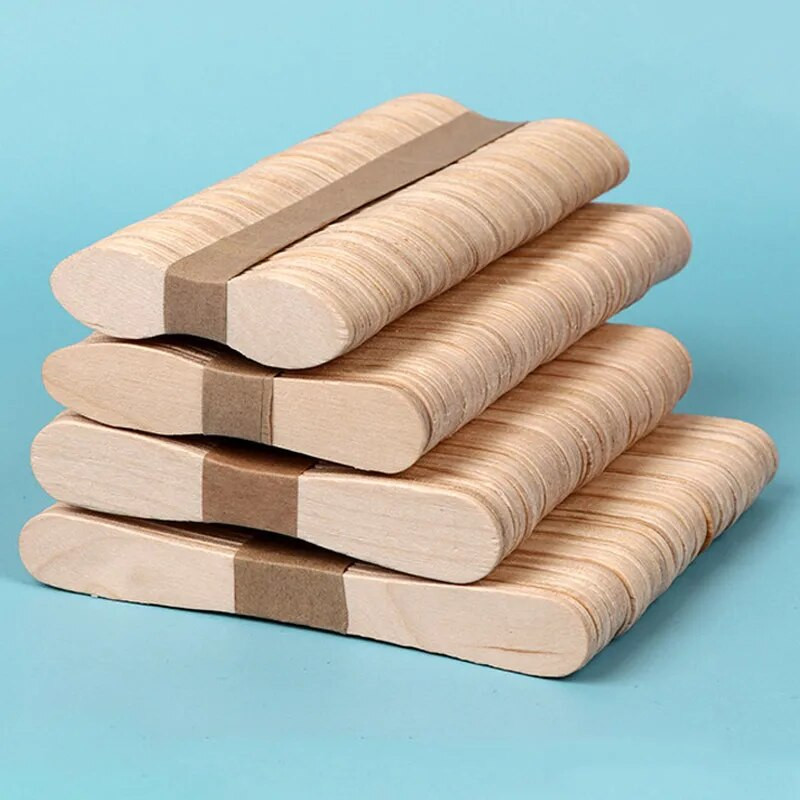 50/100 vnt Ledų lazdelės medžio ledų lazdelės Naminiai ledų šaukštai Rankų darbo lazdelių aksesuarai