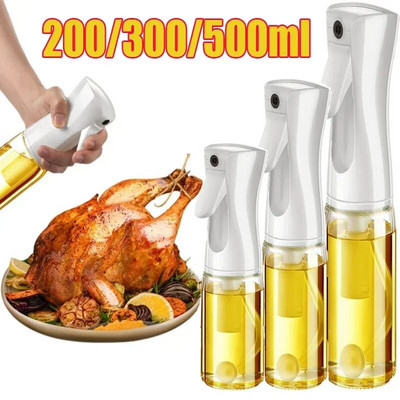 Eļļas izsmidzinātājs Pudele virtuves gatavošanai Olīveļļas smidzinātājs kempingam BBQ cepšanai etiķis Sojas mērce 200ml 300ml 500ml