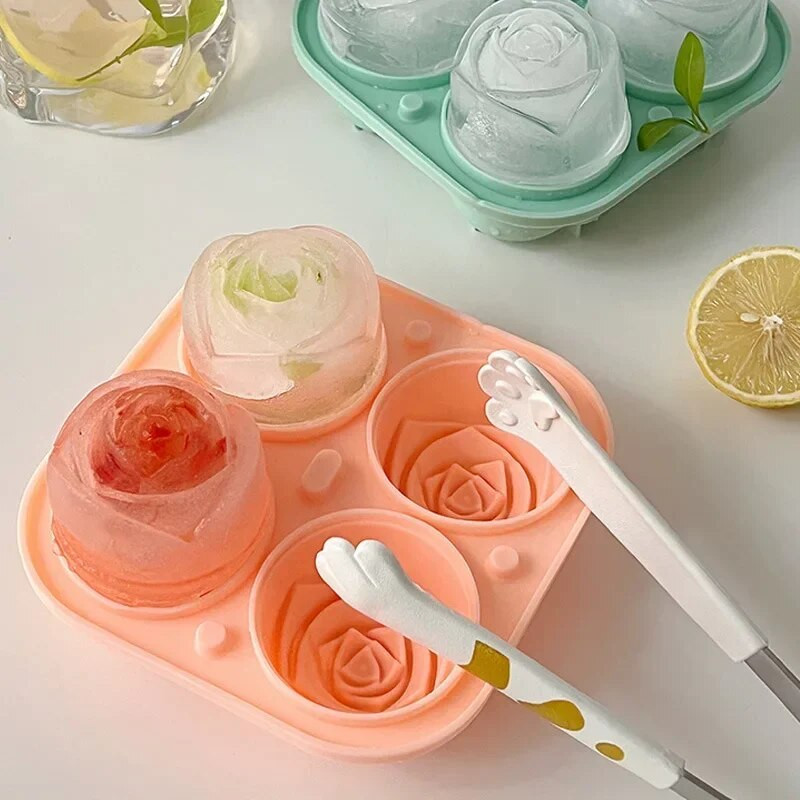 Rose Ice Hockey Silikonski kalup DIY Kućanski aparat za led Kalup za sladoled od kave Domaći desertni napitak Kalup za led Kuhinjski kućni gadget
