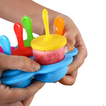Silicone world Ice Cream Ice Pops Mold Φορητό καλούπι σιλικόνης Popsicle Ball Maker Baby DIY Συμπλήρωμα διατροφής Εργαλεία Φρούτα σέικ
