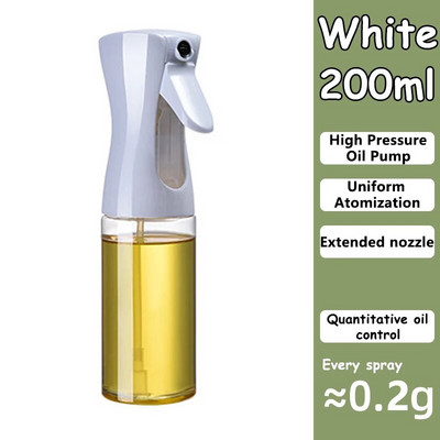 Spray de ulei de 200/300 ml pentru nebulizator de ulei de bucătărie Dozator de pulverizator de ulei Pulverizator de aer Friteuză pentru grătar Camping Difuzor de ulei de măsline pentru gătit